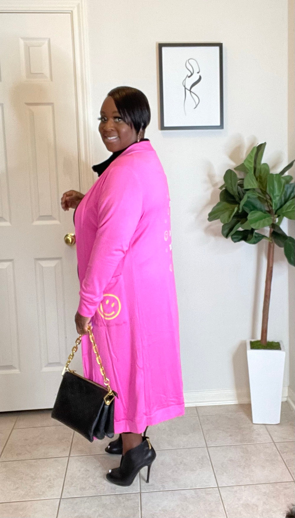 The Joplin Long Hot Pink | Cardigan