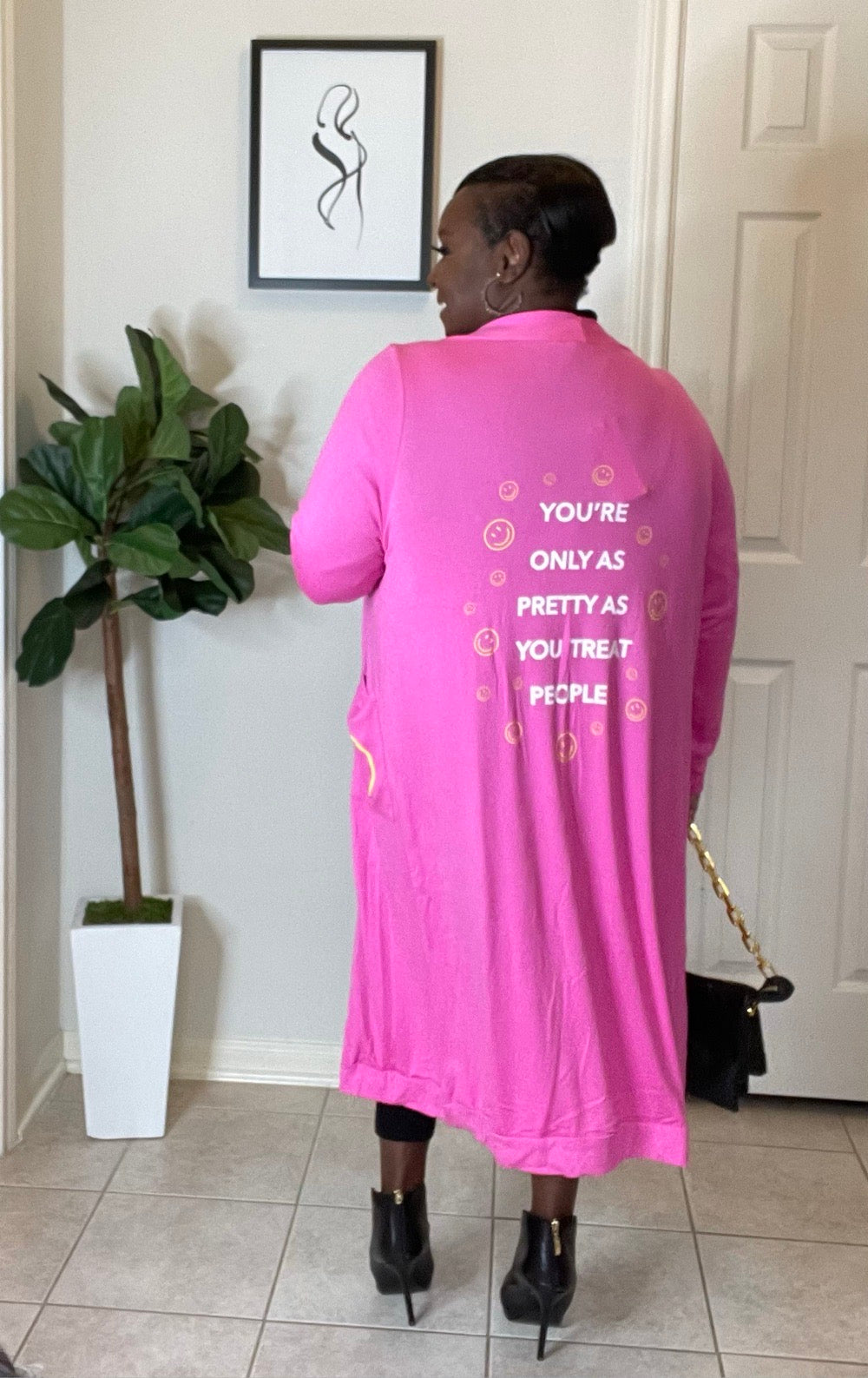 The Joplin Long Hot Pink | Cardigan