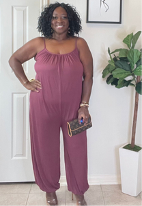 Lina Jumper - Cranberry | Plus Size Jumpsuit