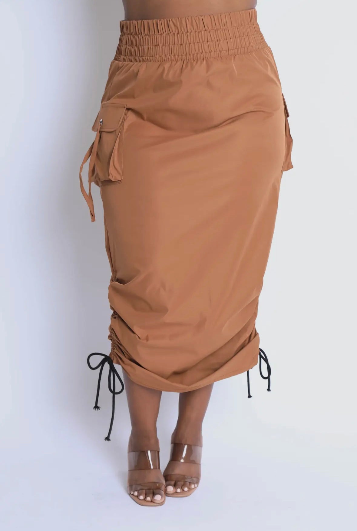 Windbreaker Cargo Maxi Skirt | Plus Size